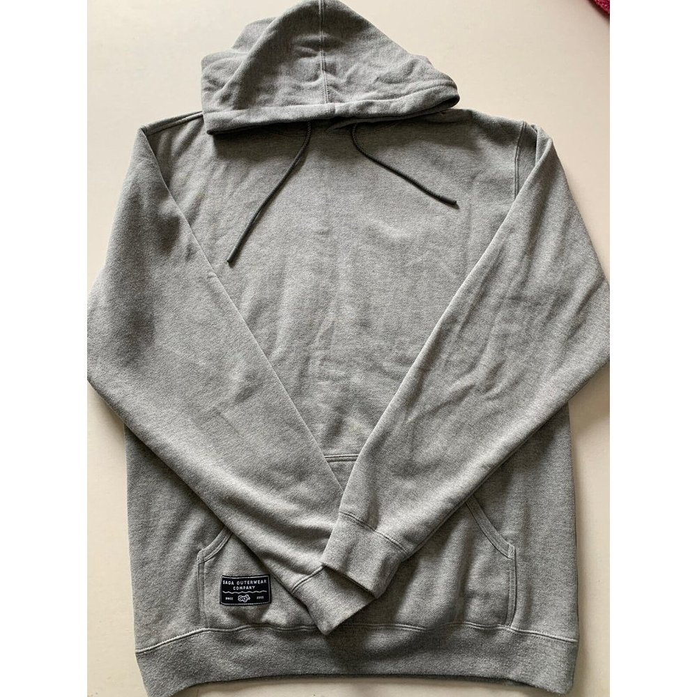 Woman’s Saga Outerwear Gray Hoodie Sweater Pullover Size Large N1